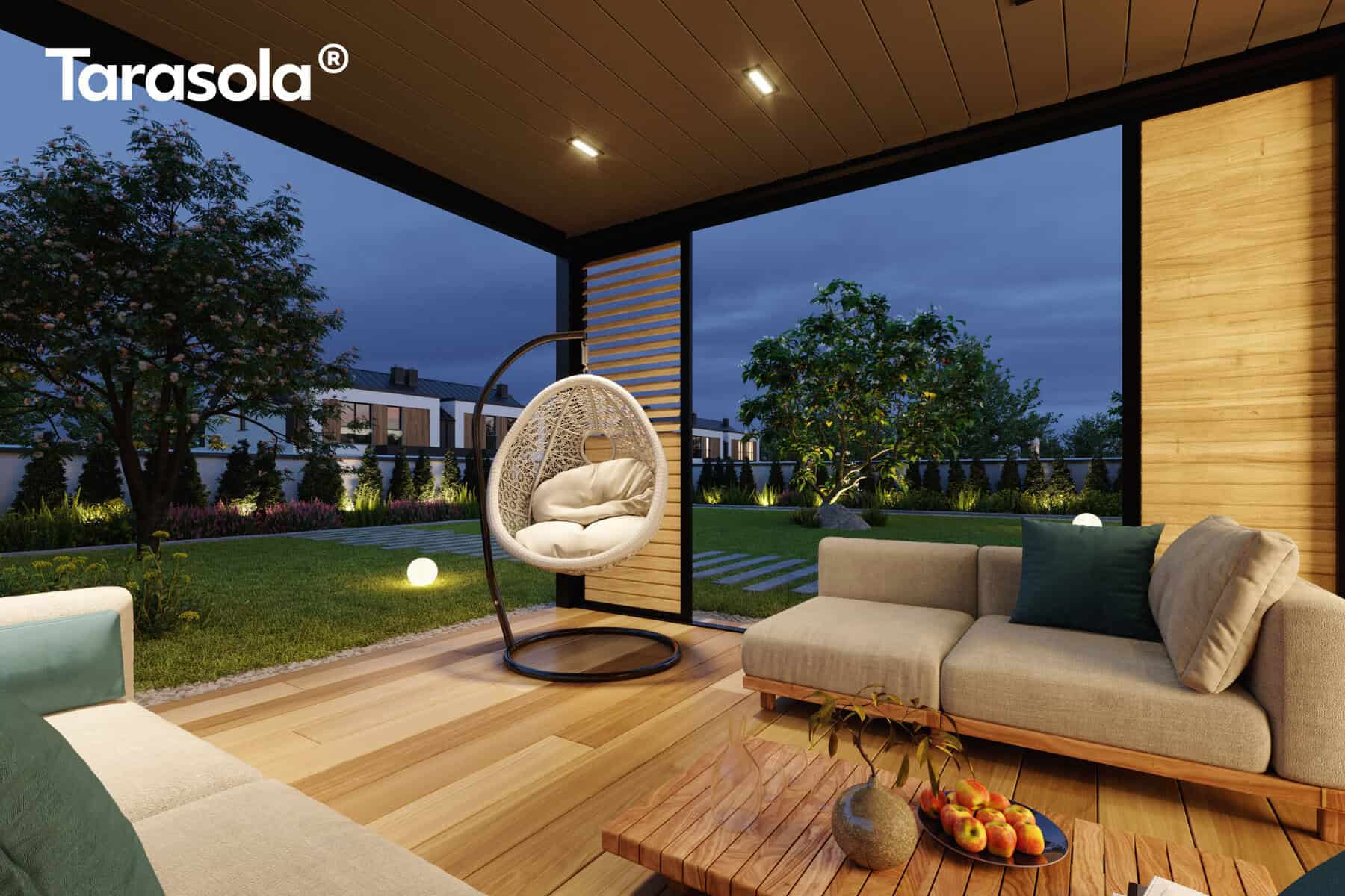 Tarasola Pergola with ceiling lighting